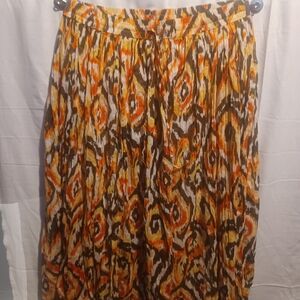 Studio West Vibrant Multicolor Patterned Skirt Size L (A)